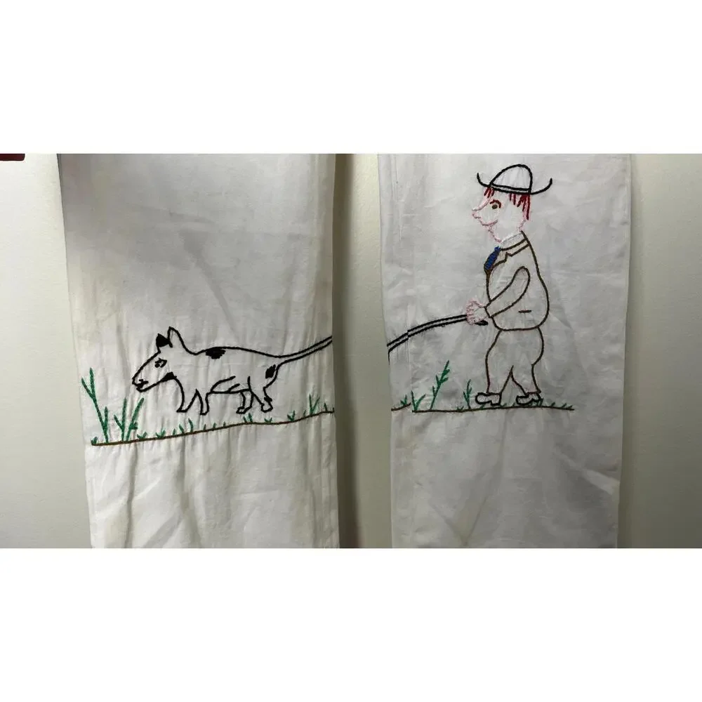 RARE!!! BODE HOWDY FRIENDS CHAINSTITCH PANTS - Picture 10 of 15